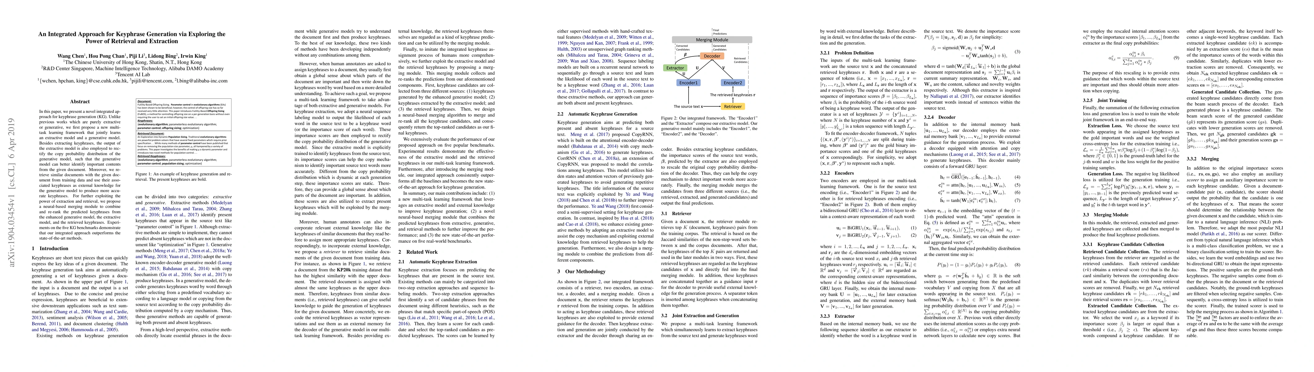 Thumbnail for An Integrated Approach for Keyphrase Generation via Exploring the Power
  of Retrieval and Extraction