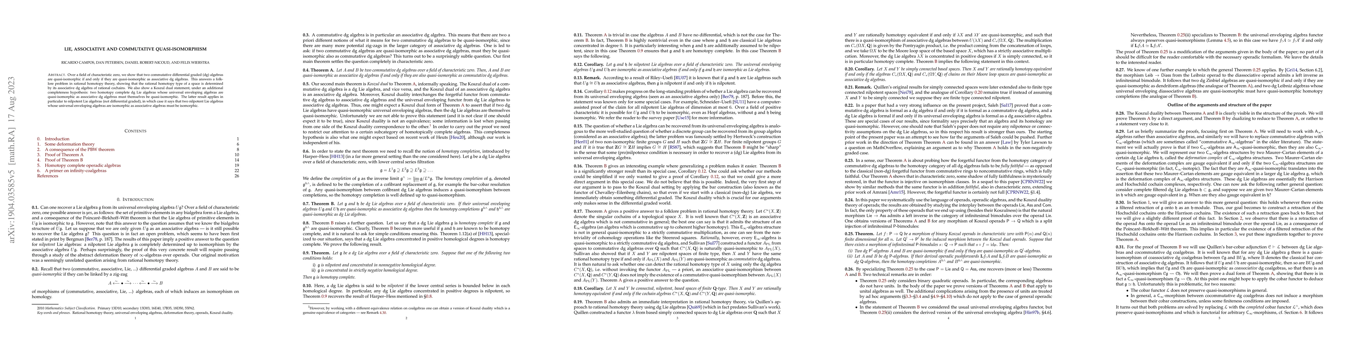 Thumbnail for Lie, associative and commutative quasi-isomorphism