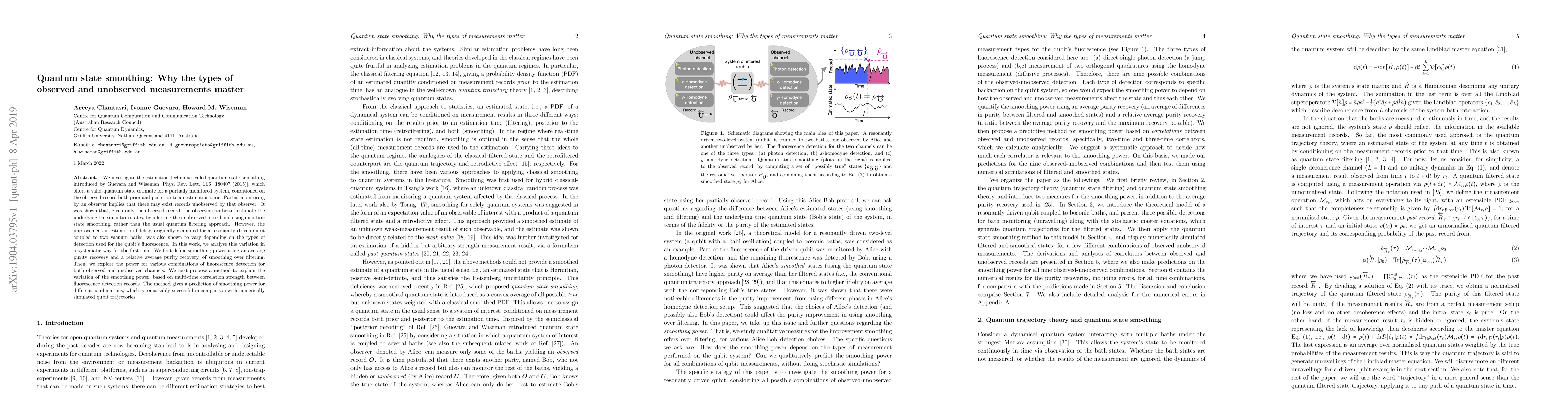 Thumbnail for Quantum state smoothing: Why the types of observed and unobserved
  measurements matter