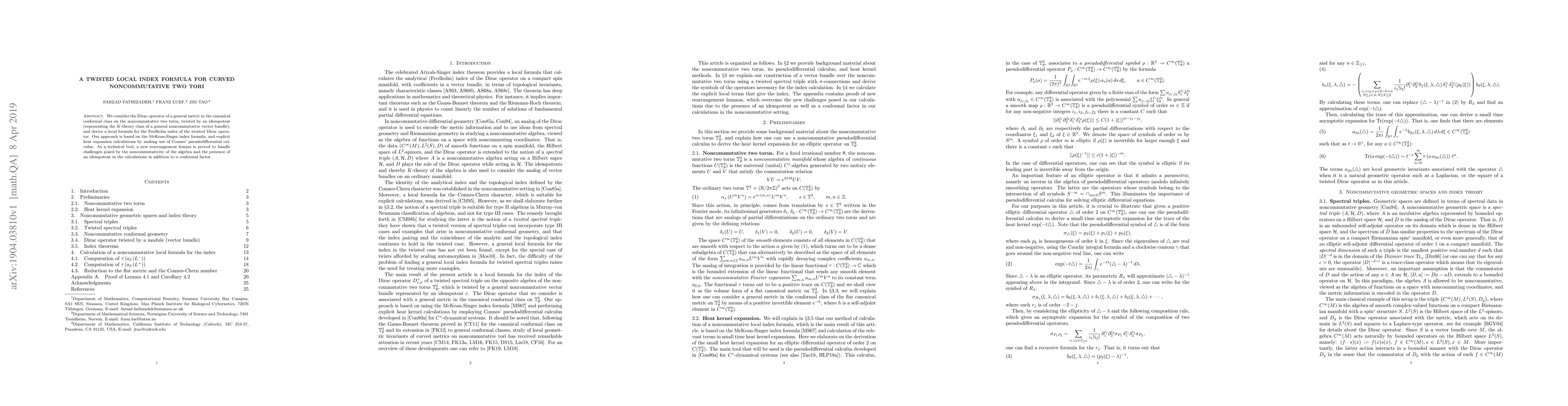 Thumbnail for A twisted local index formula for curved noncommutative two tori