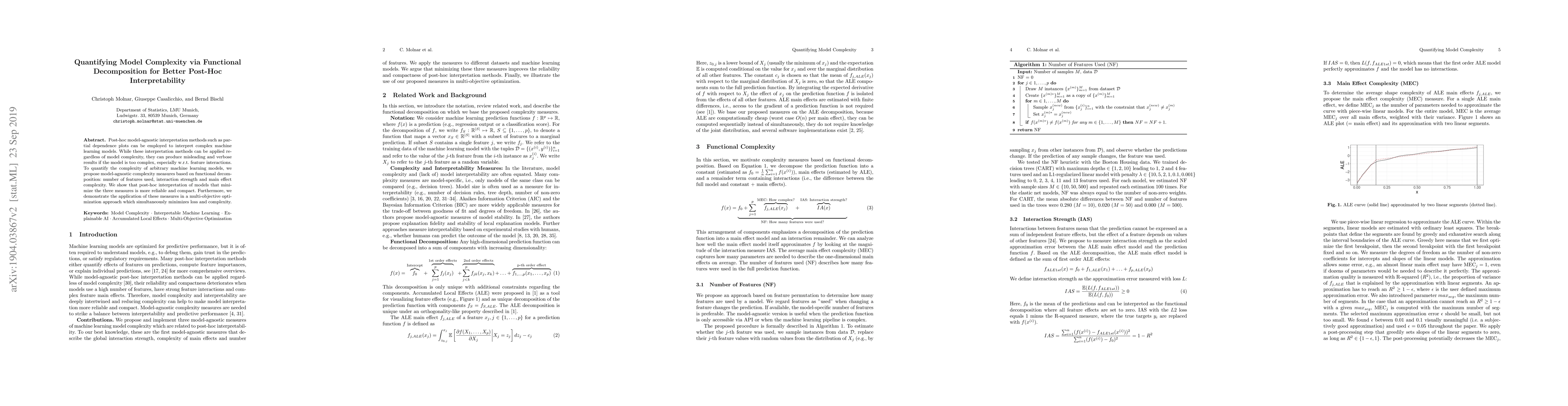 Thumbnail for Quantifying Model Complexity via Functional Decomposition for Better
  Post-Hoc Interpretability