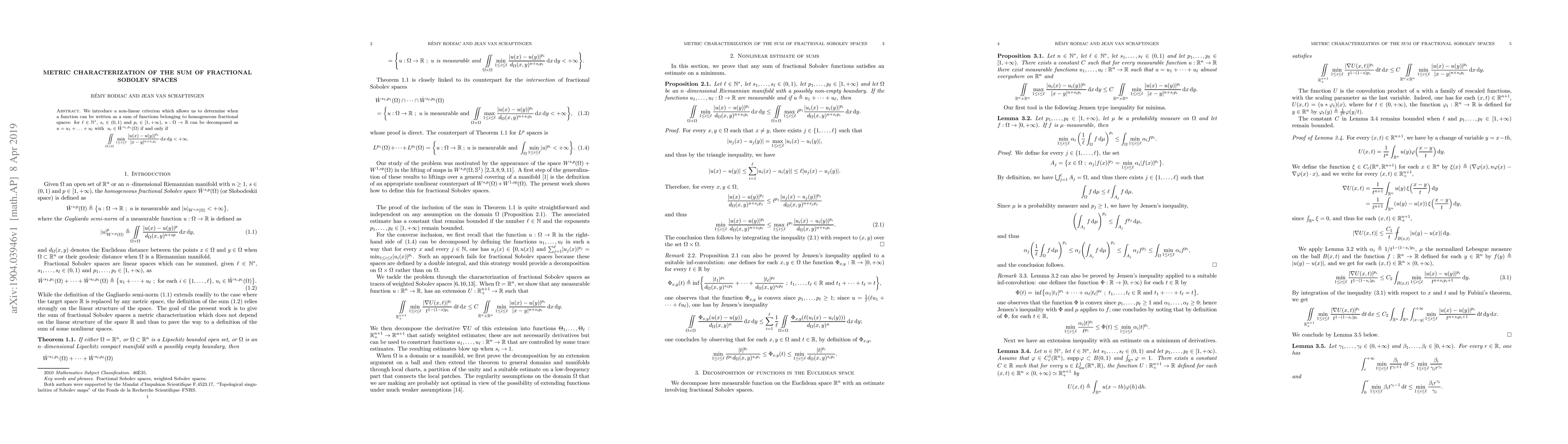 Thumbnail for Metric characterization of the sum of fractional Sobolev spaces