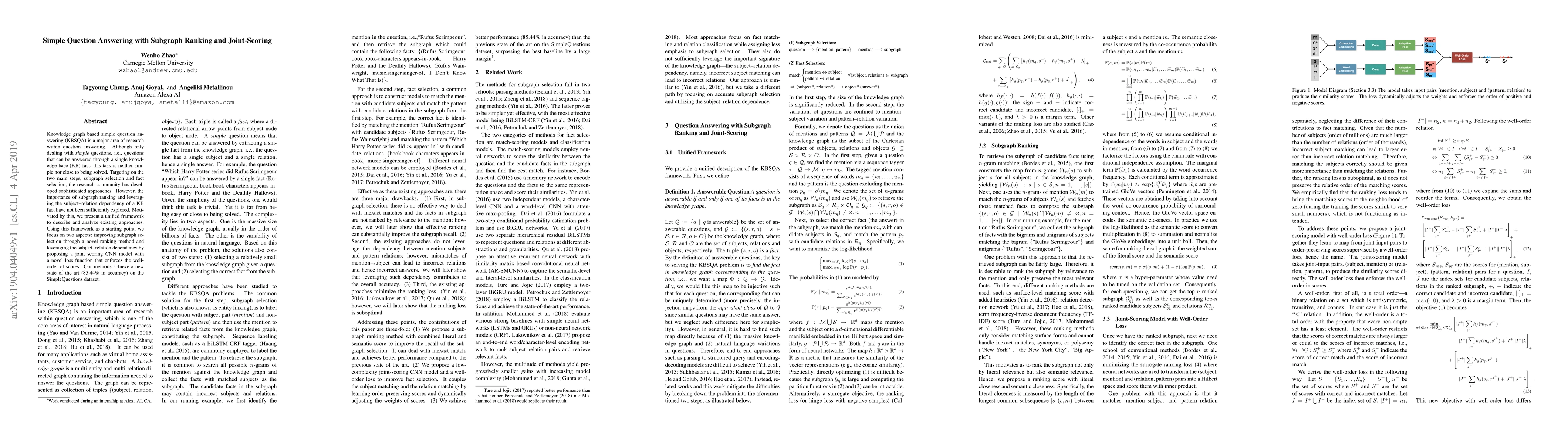 Thumbnail for Simple Question Answering with Subgraph Ranking and Joint-Scoring