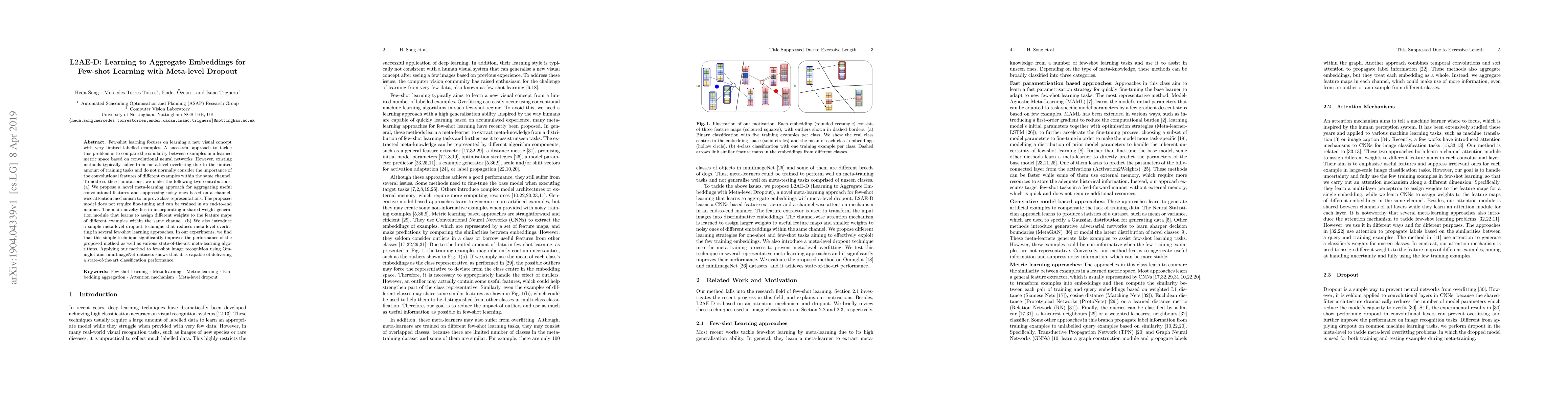 Thumbnail for L2AE-D: Learning to Aggregate Embeddings for Few-shot Learning with
  Meta-level Dropout