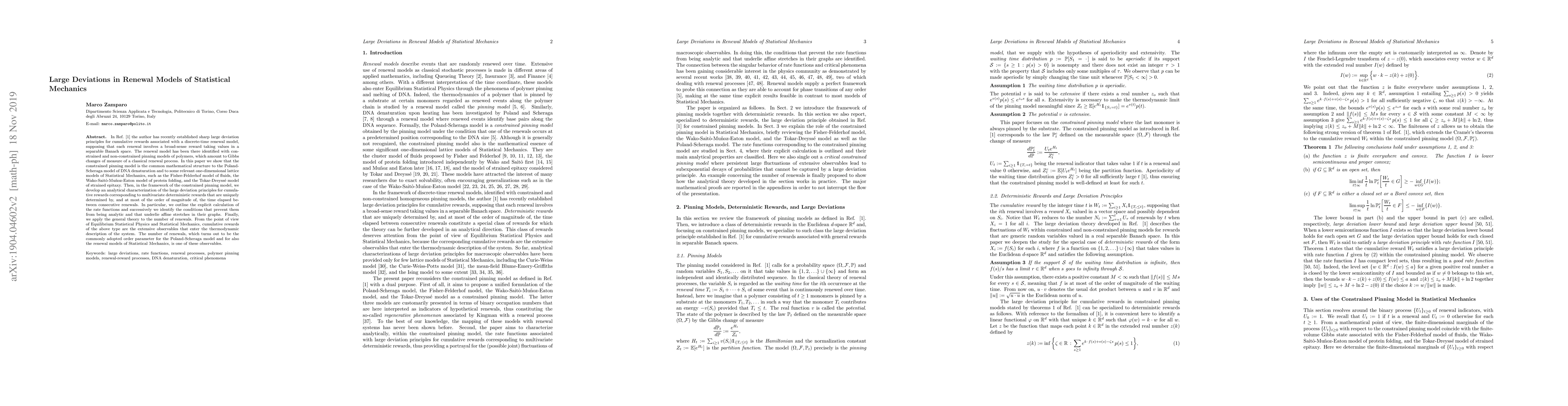 Thumbnail for Large Deviations in Renewal Models of Statistical Mechanics