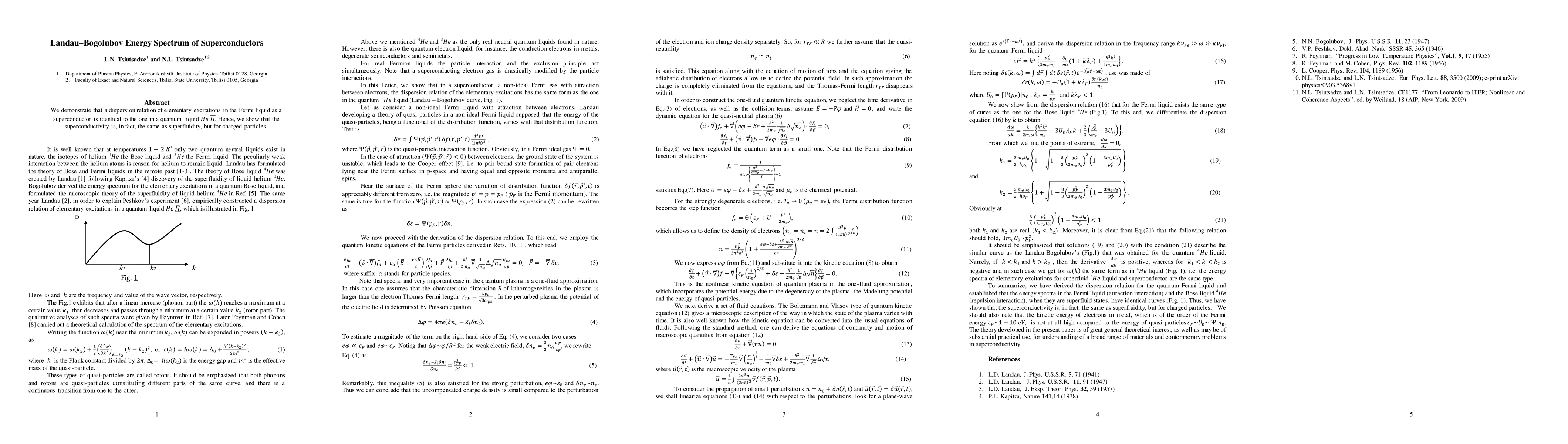 Thumbnail for Landau-Bogolubov Energy Spectrum of Superconductors