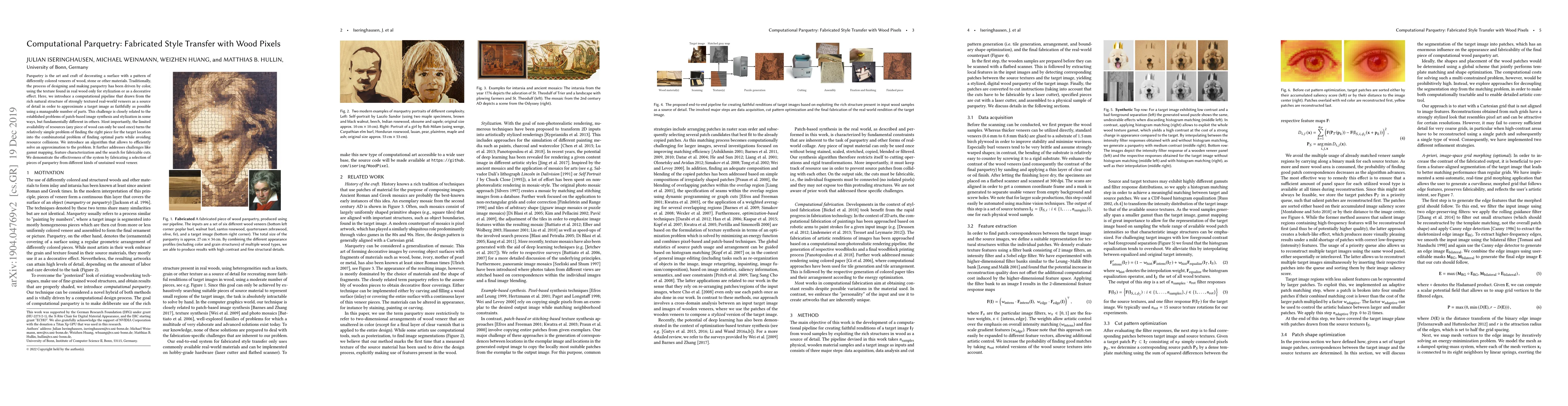 Thumbnail for Computational Parquetry: Fabricated Style Transfer with Wood Pixels