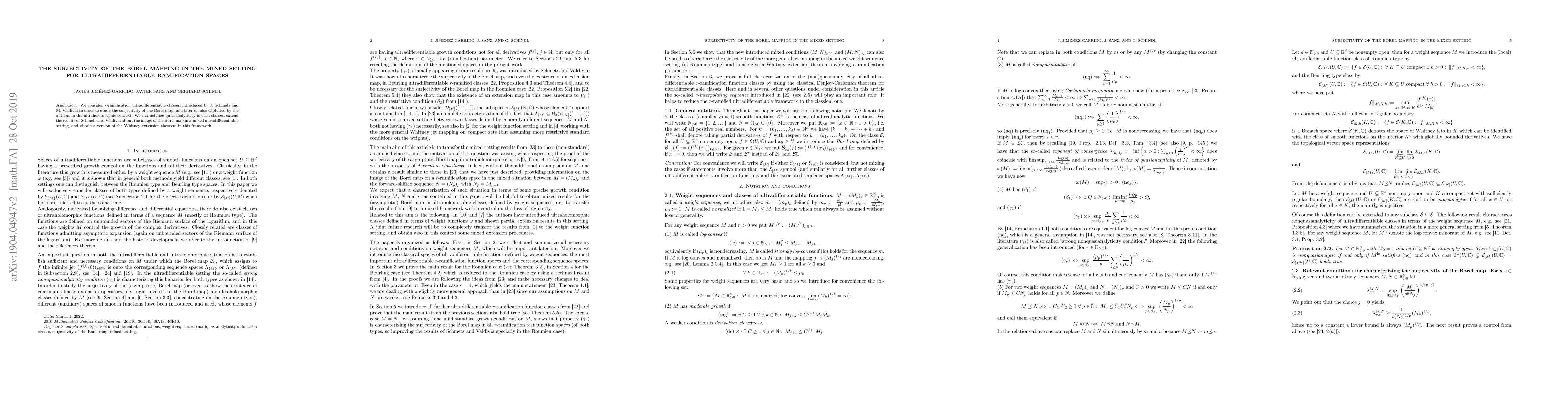 Thumbnail for The surjectivity of the Borel mapping in the mixed setting for
  ultradifferentiable ramification spaces