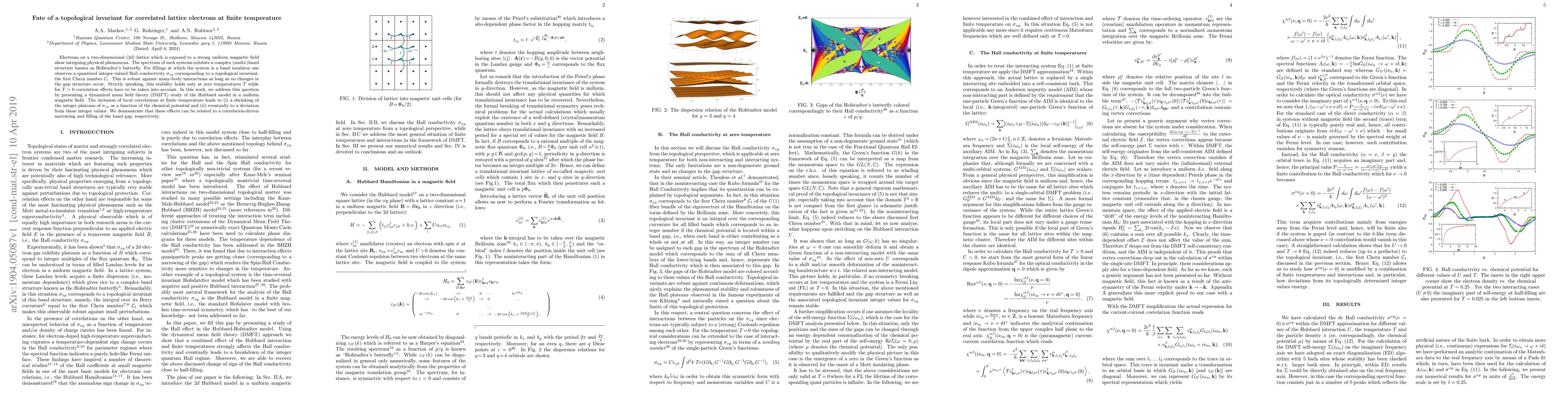 Thumbnail for Fate of a topological invariant for correlated lattice electrons at
  finite temperature