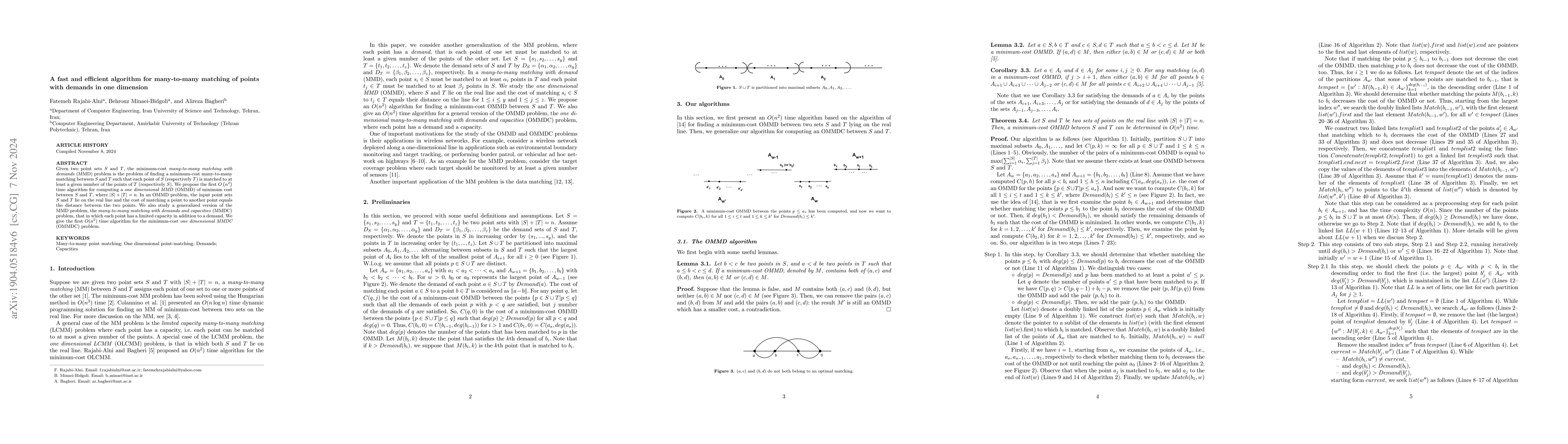 Thumbnail for A Fast and Efficient algorithm for Many-To-Many Matching of Points with
  Demands in One Dimension