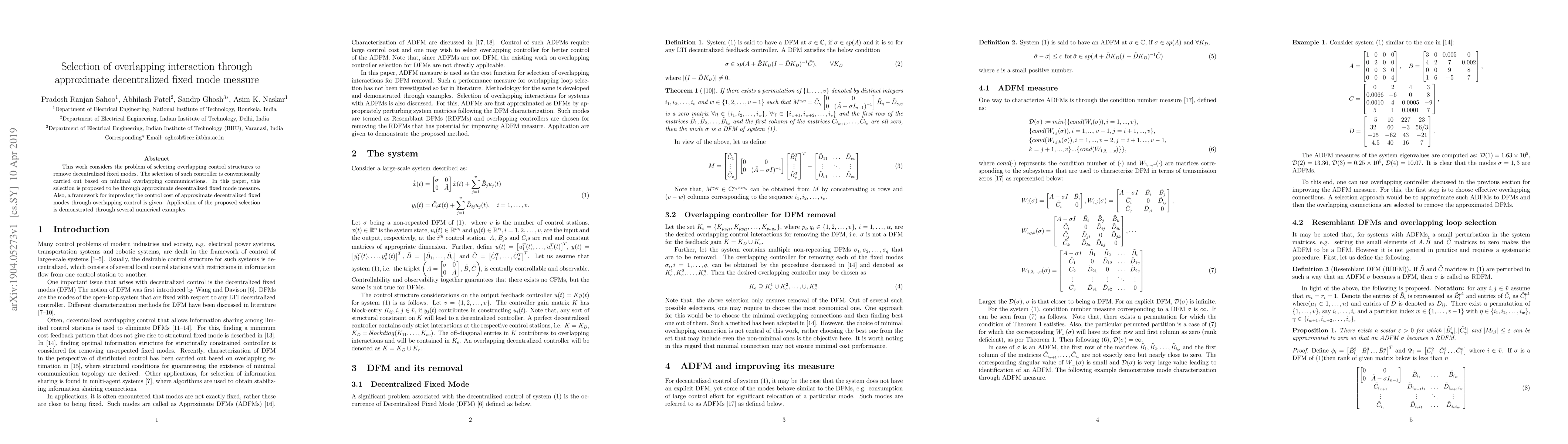 Thumbnail for Selection of overlapping interaction through approximate decentralized
  fixed mode measure