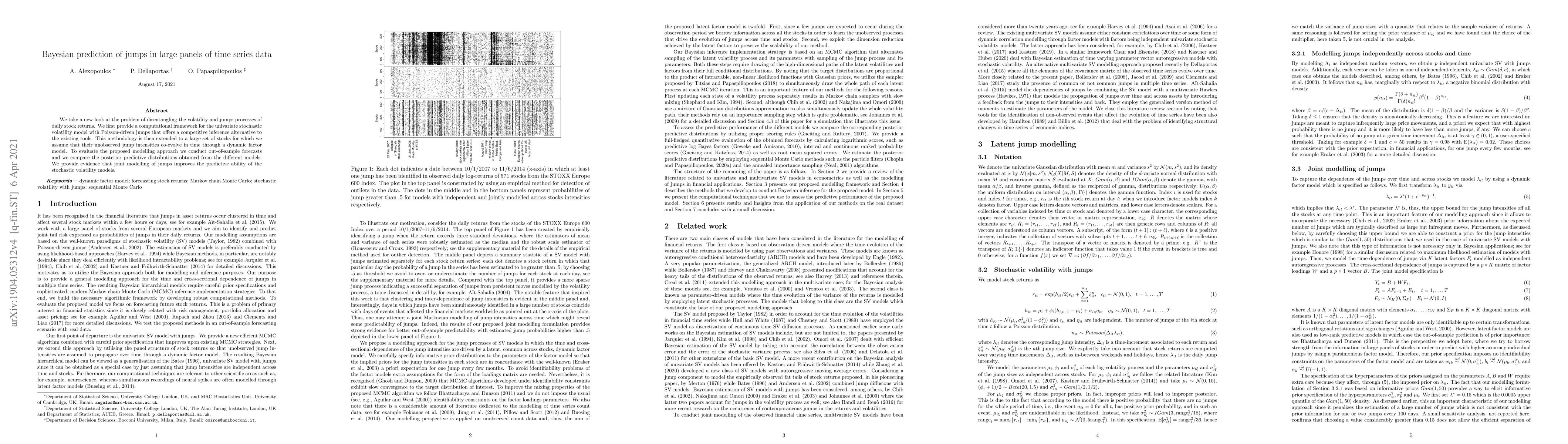 Thumbnail for Bayesian prediction of jumps in large panels of time series data