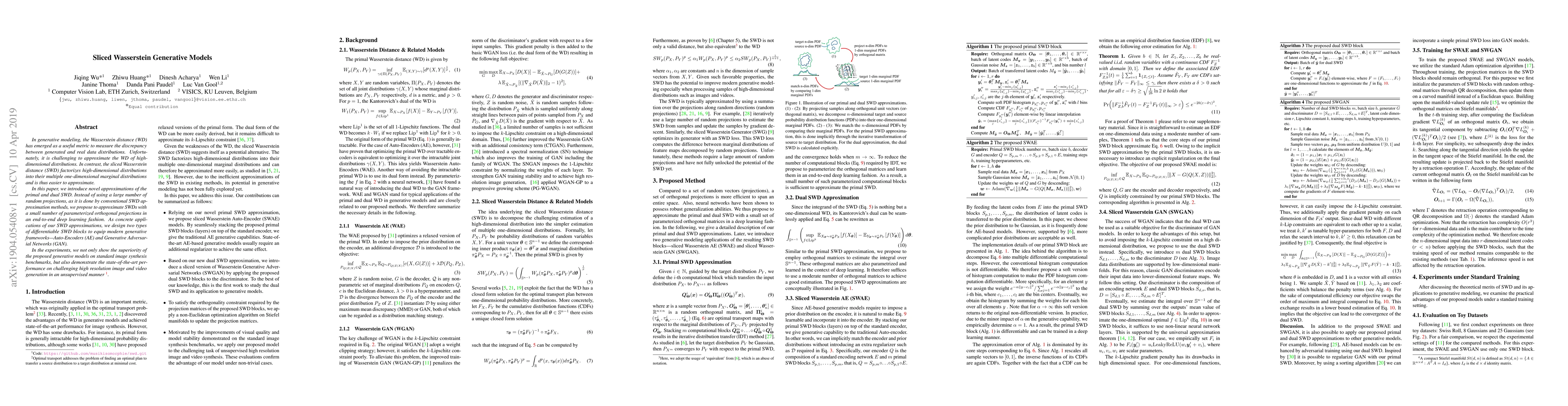 Thumbnail for Sliced Wasserstein Generative Models