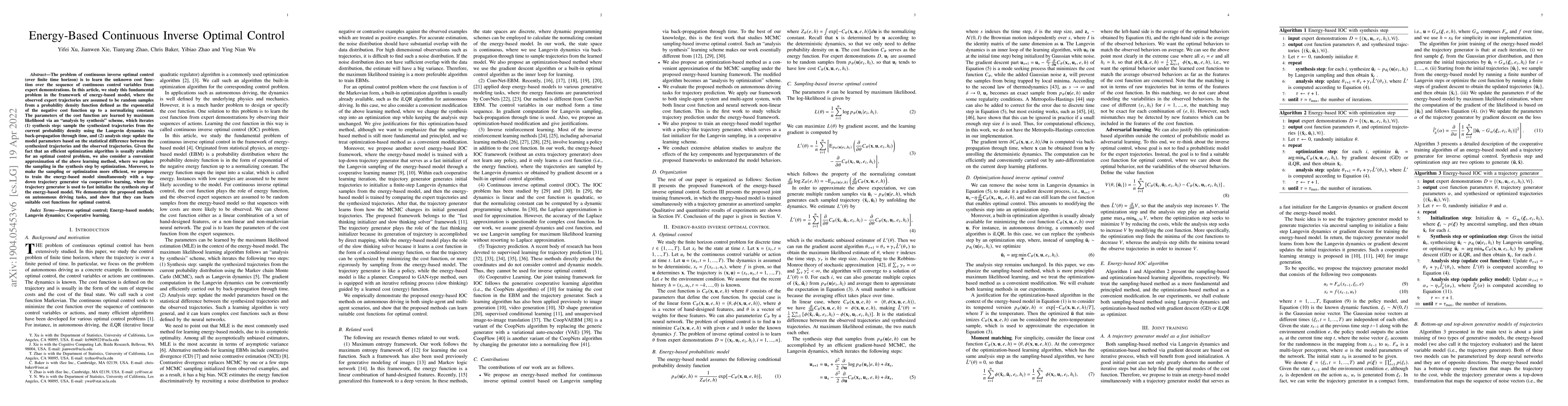 Thumbnail for Energy-Based Continuous Inverse Optimal Control