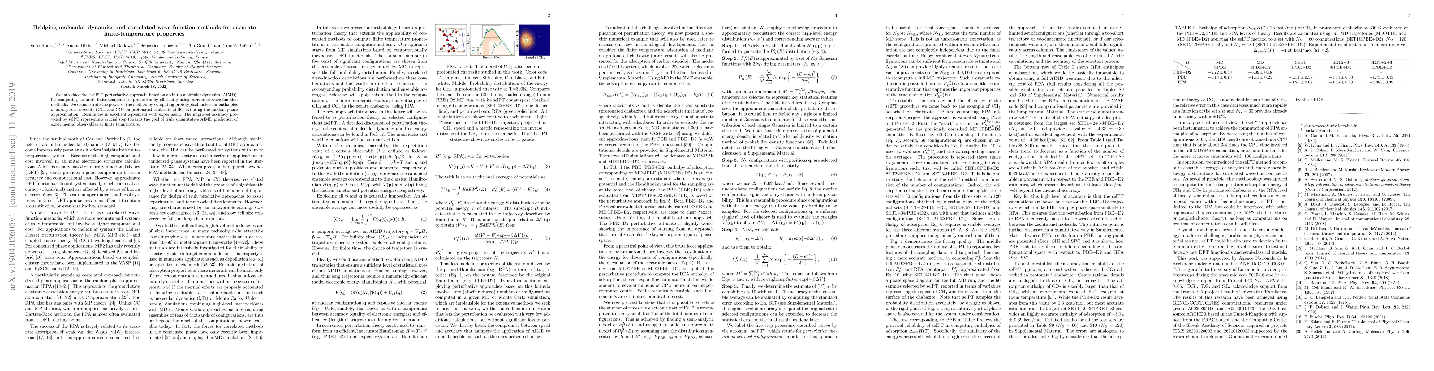 Thumbnail for Bridging molecular dynamics and correlated wave-function methods for
  accurate finite-temperature properties