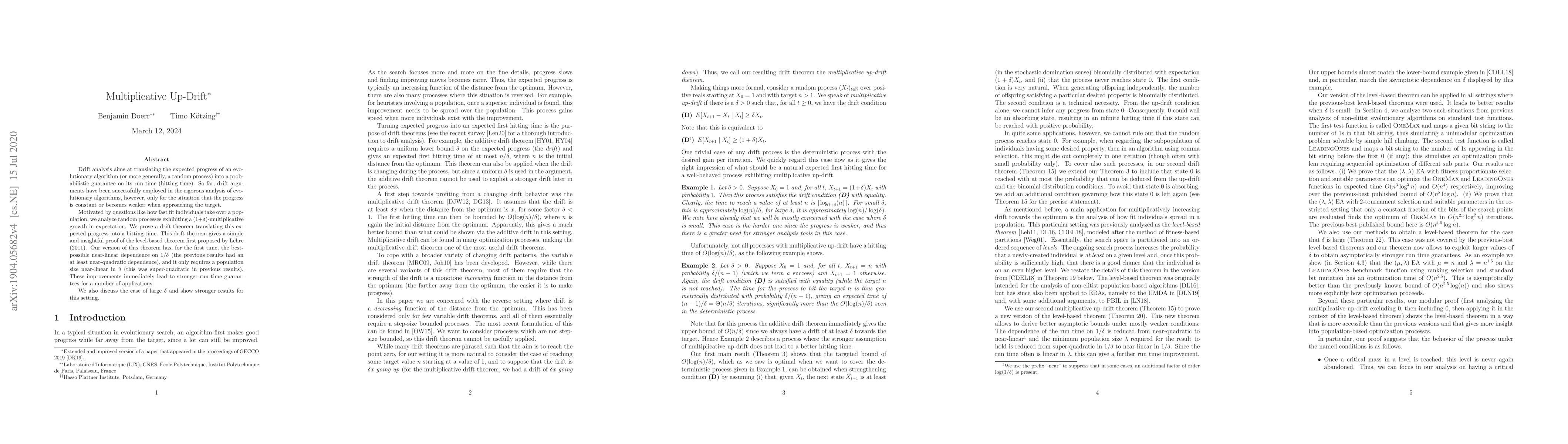 Thumbnail for Multiplicative Up-Drift