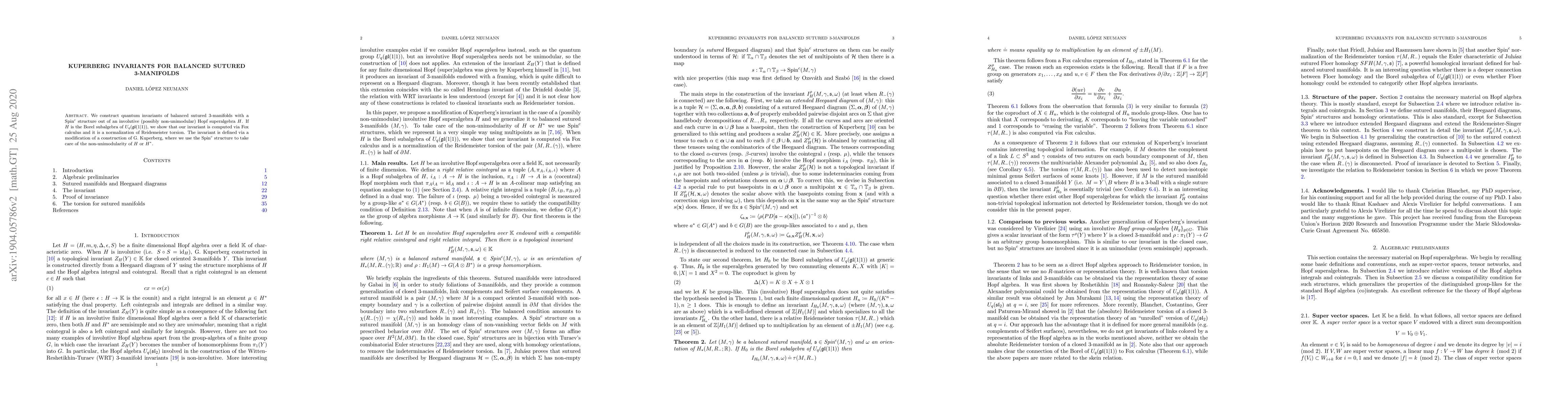 Thumbnail for Kuperberg invariants for balanced sutured 3-manifolds