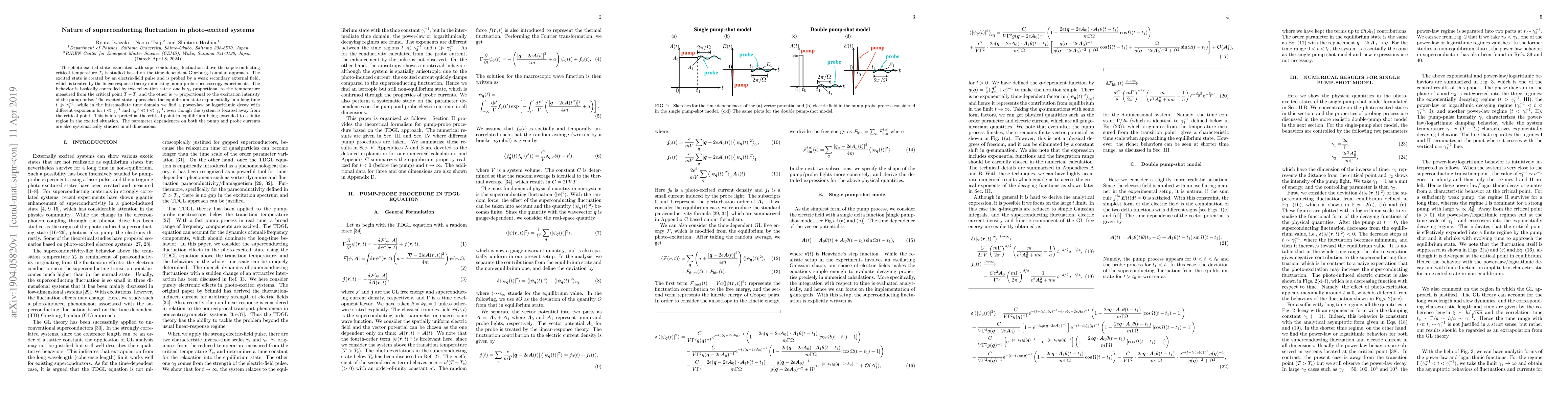 Thumbnail for Nature of superconducting fluctuation in photo-excited systems