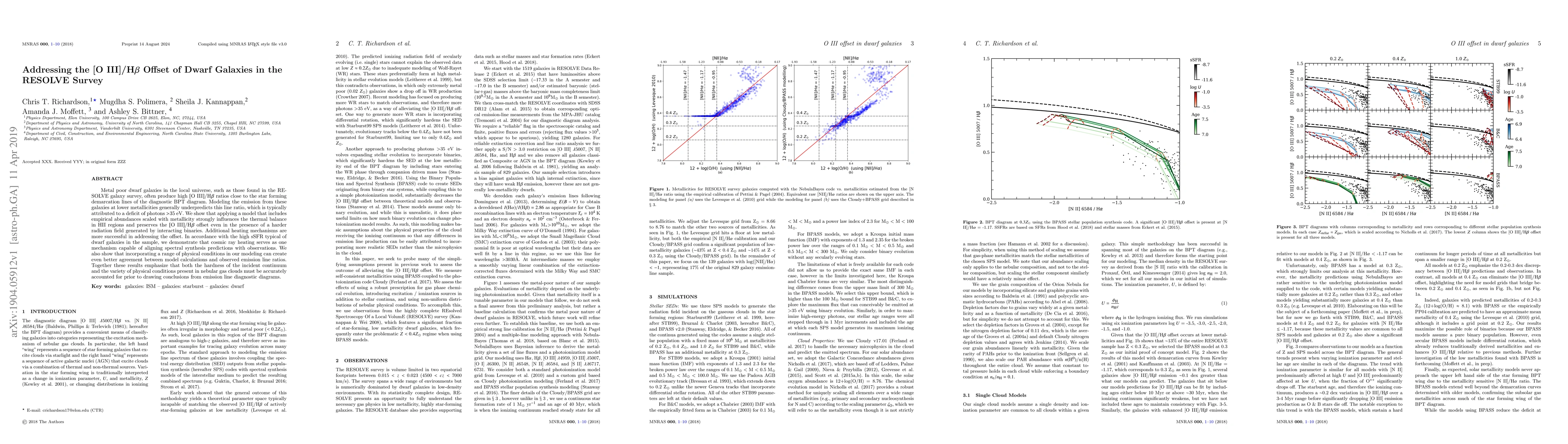 Thumbnail for Addressing the [O III]/H\b{eta} Offset of Dwarf Galaxies in the RESOLVE
  Survey