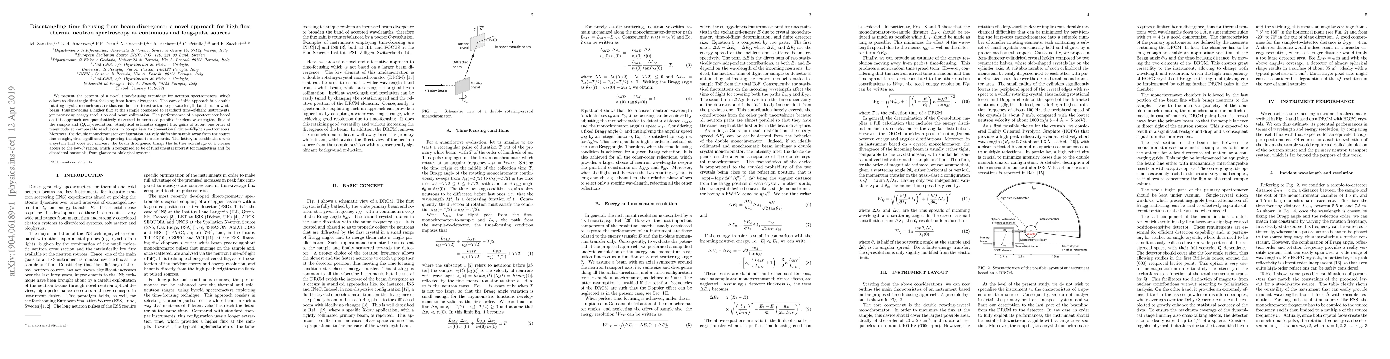 Thumbnail for Disentangling time-focusing from beam divergence: a novel approach for
  high-flux thermal neutron spectroscopy at continuous and long-pulse sources