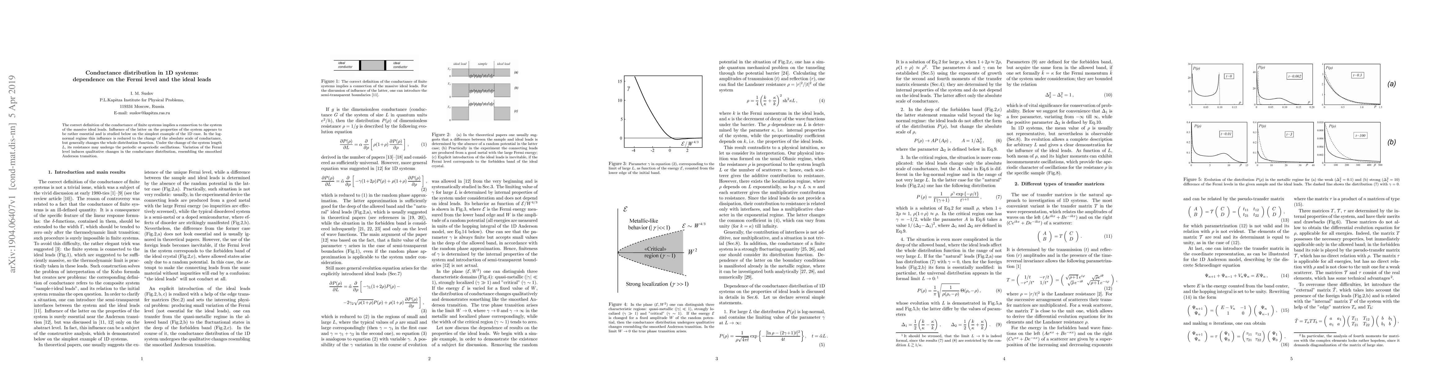 Thumbnail for Conductance distribution in 1D systems: dependence on the Fermi level
  and the ideal leads