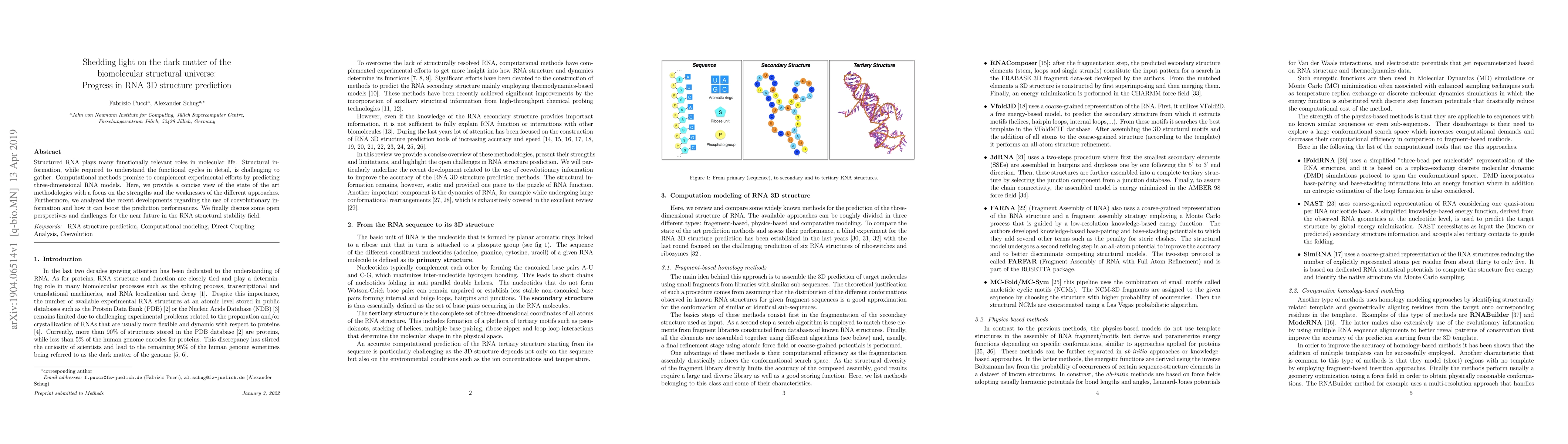 Thumbnail for Shedding light on the dark matter of the biomolecular structural
  universe: Progress in RNA 3D structure prediction