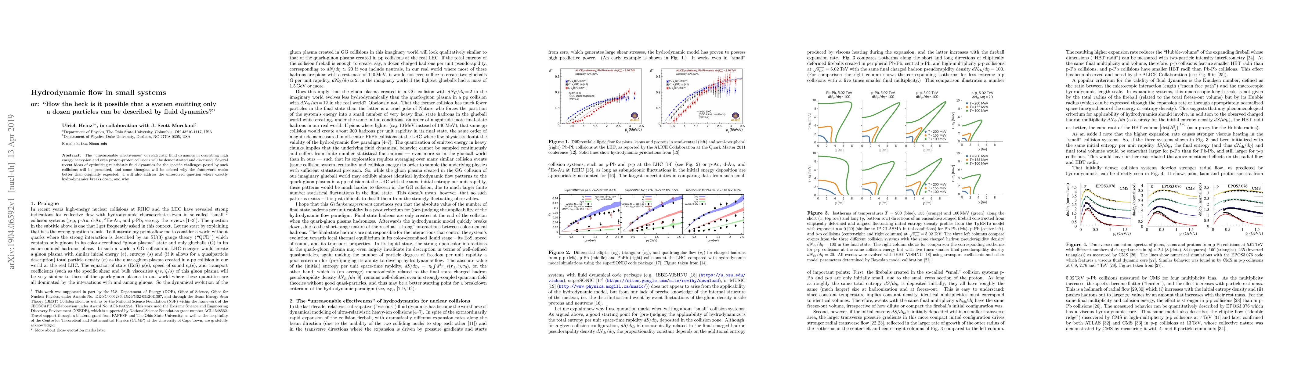 Thumbnail for Hydrodynamic flow in small systems, or: "How the heck is it possible
  that a system emitting only a dozen particles can be described by fluid
  dynamics?"