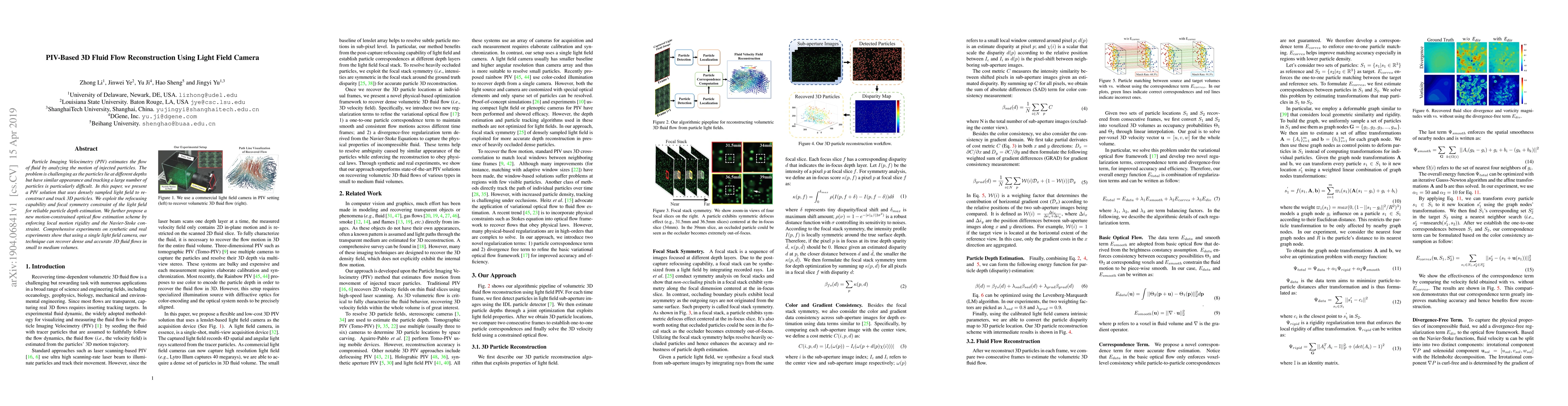 Thumbnail for PIV-Based 3D Fluid Flow Reconstruction Using Light Field Camera