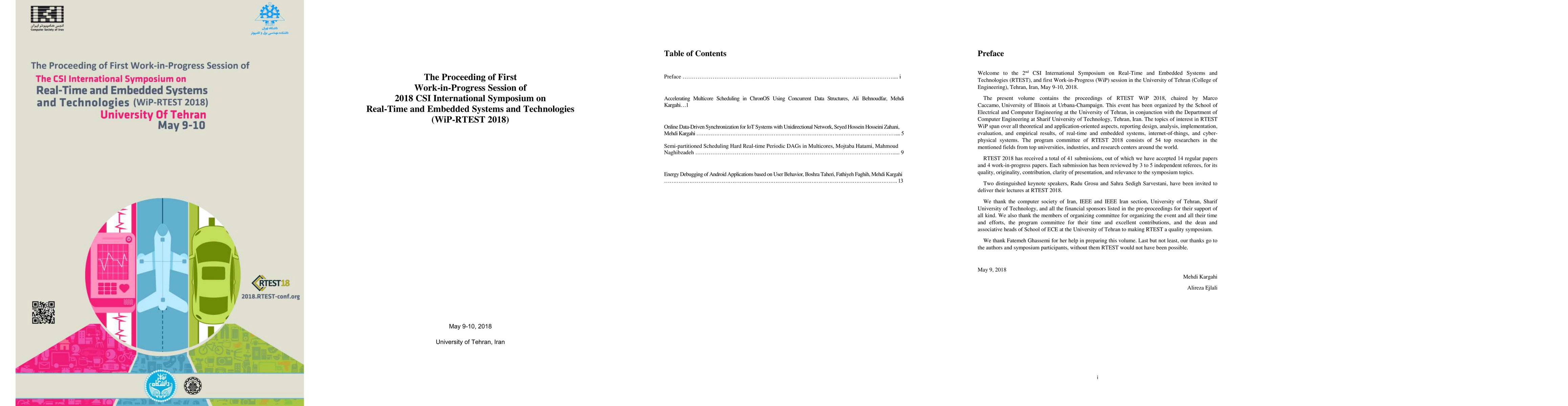 Thumbnail for The Proceedings of First Work-in-Progress Session of The CSI
  International Symposium on Real-Time and Embedded Systems and Technologies