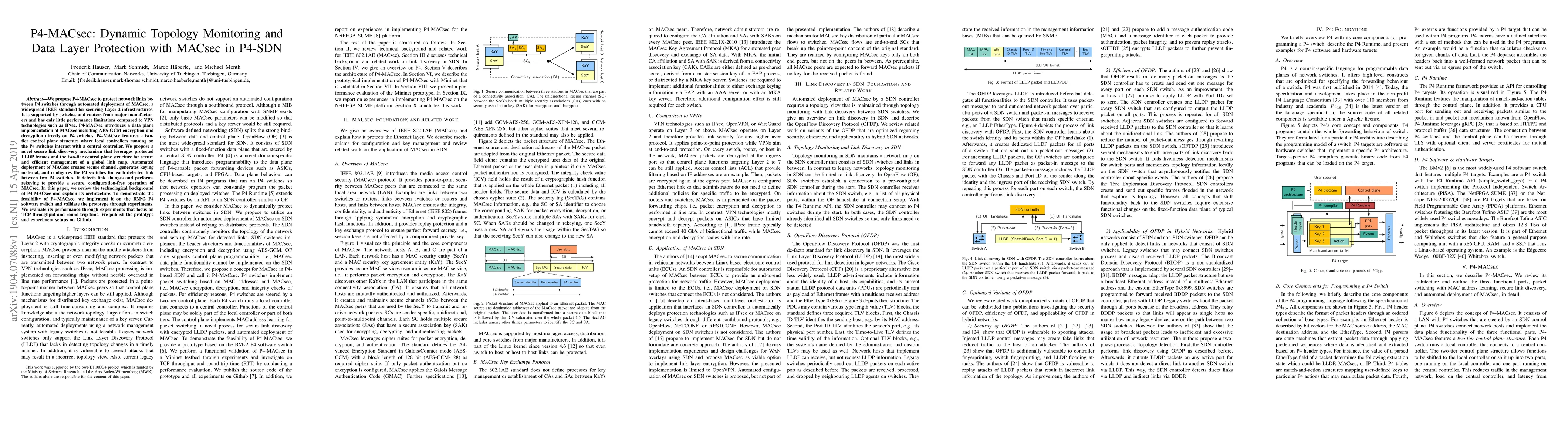 Thumbnail for P4-MACsec: Dynamic Topology Monitoring and Data Layer Protection with
  MACsec in P4-SDN