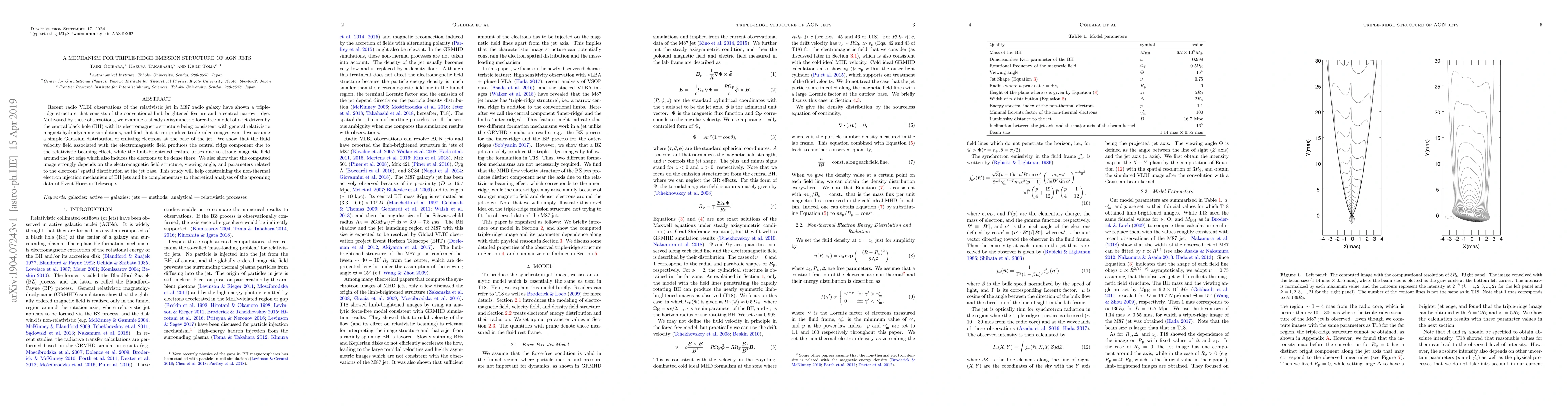 Thumbnail for A Mechanism for Triple-Ridge Emission Structure of AGN Jets