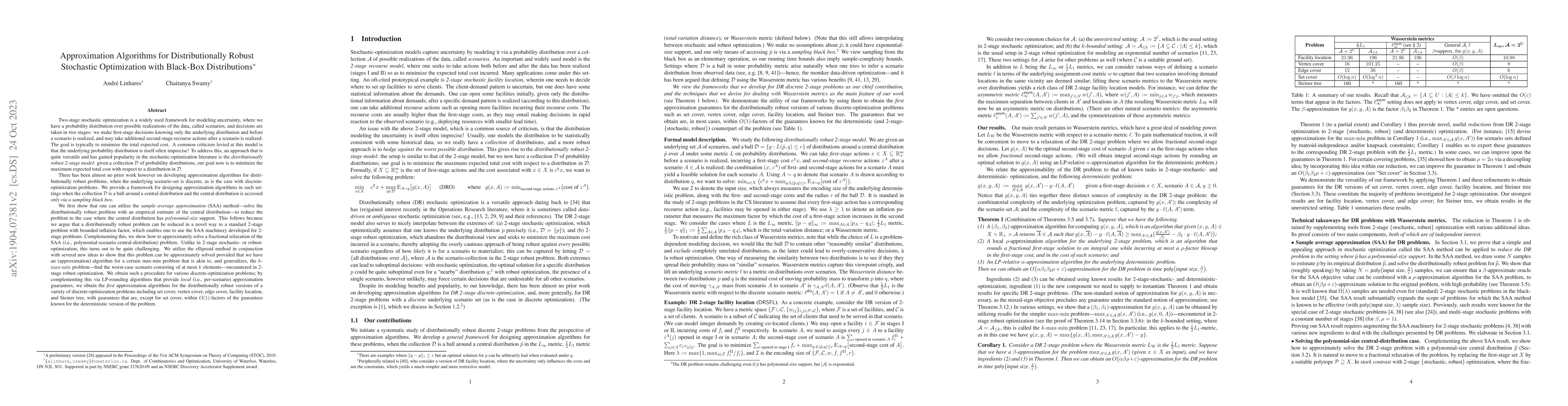 Thumbnail for Approximation Algorithms for Distributionally Robust Stochastic
  Optimization with Black-Box Distributions