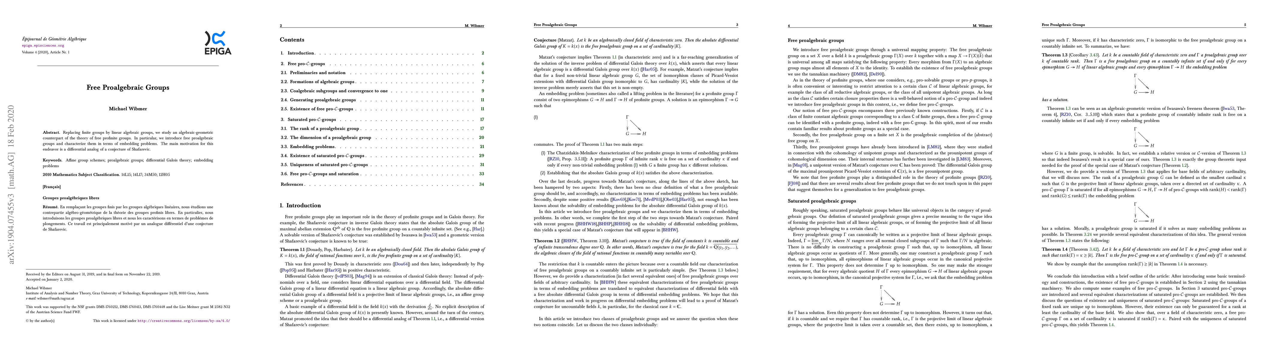 Thumbnail for Free Proalgebraic Groups