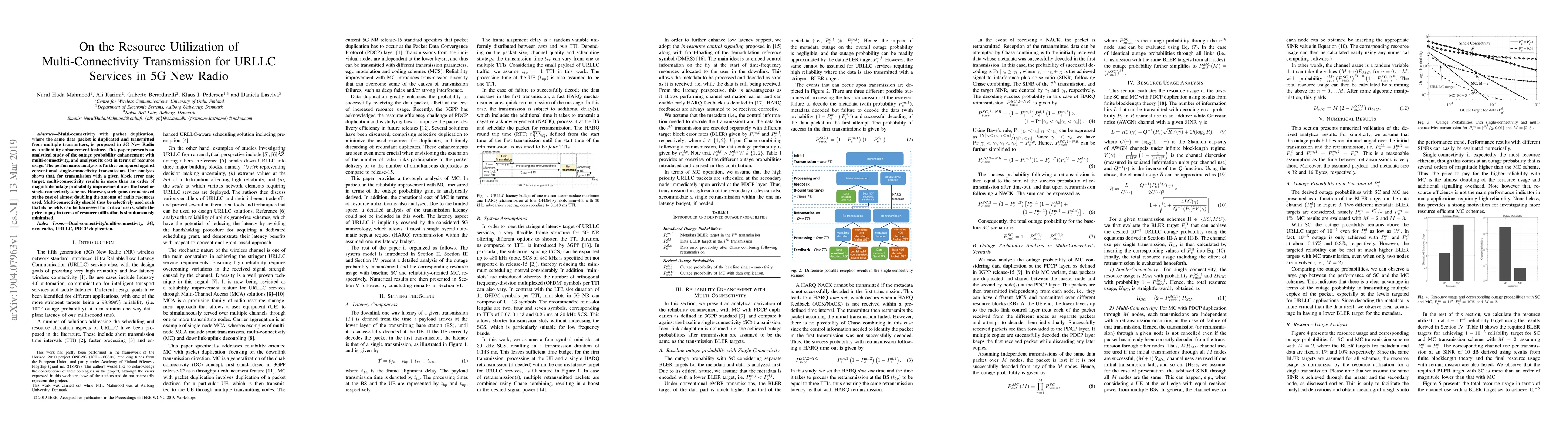 Thumbnail for On the Resource Utilization of Multi-Connectivity Transmission for URLLC
  Services in 5G New Radio