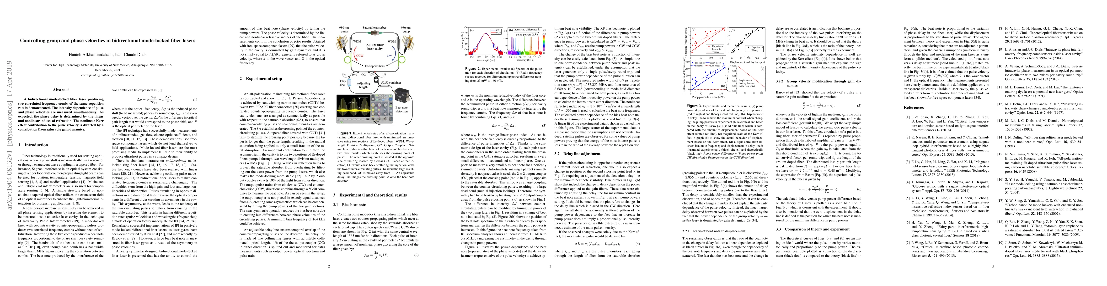 Thumbnail for Controlling group and phase velocities in bidirectional mode-locked
  fiber lasers