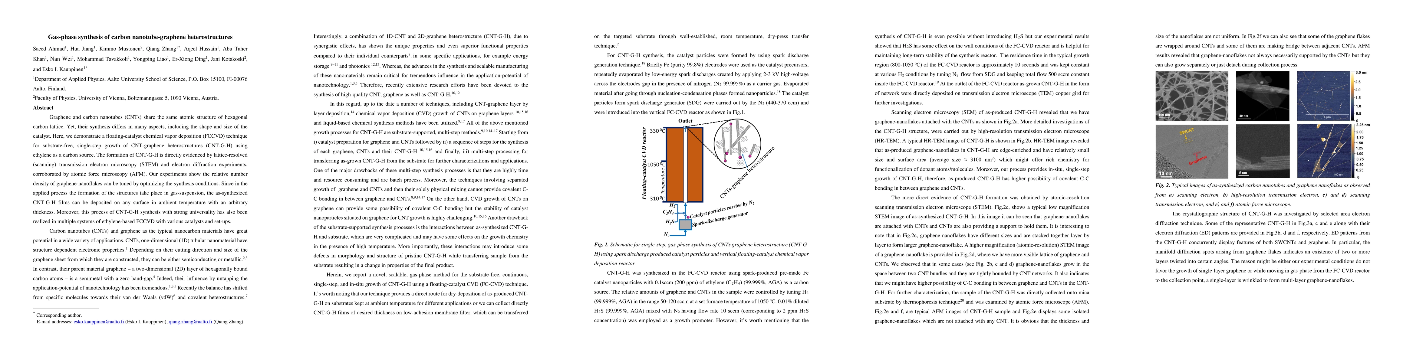 Thumbnail for Gas-phase synthesis of carbon nanotube-graphene heterostructures