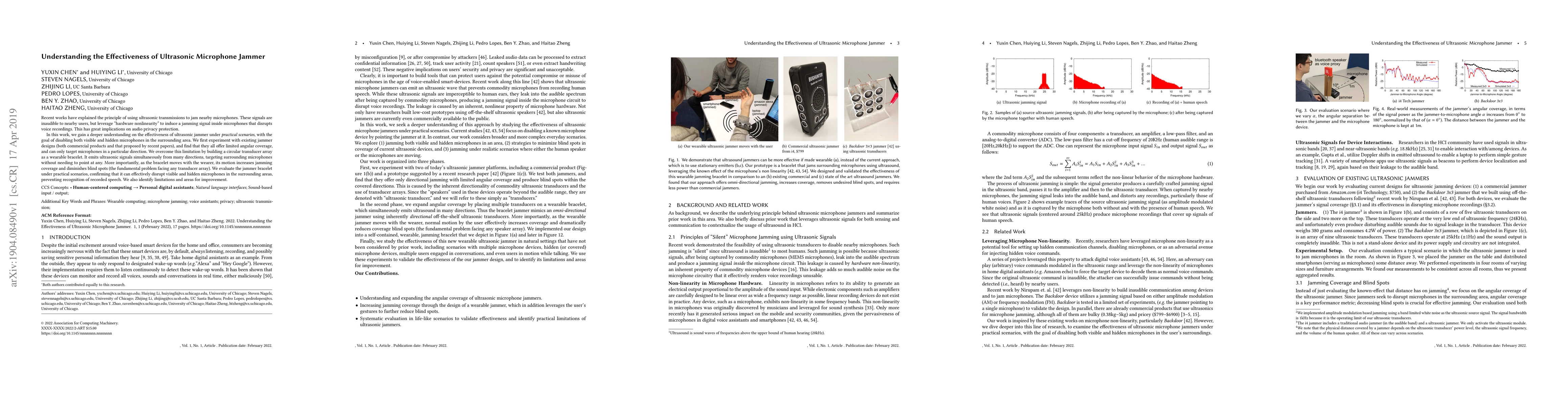 Thumbnail for Understanding the Effectiveness of Ultrasonic Microphone Jammer