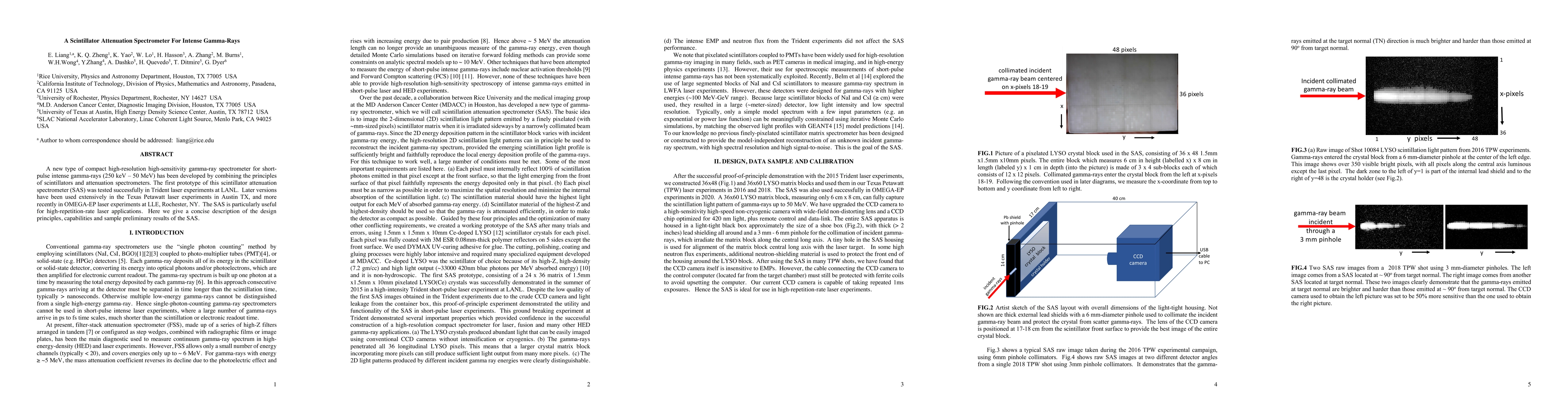 Thumbnail for A Scintillator Attenuation Spectrometer For Intense Gamma-Rays