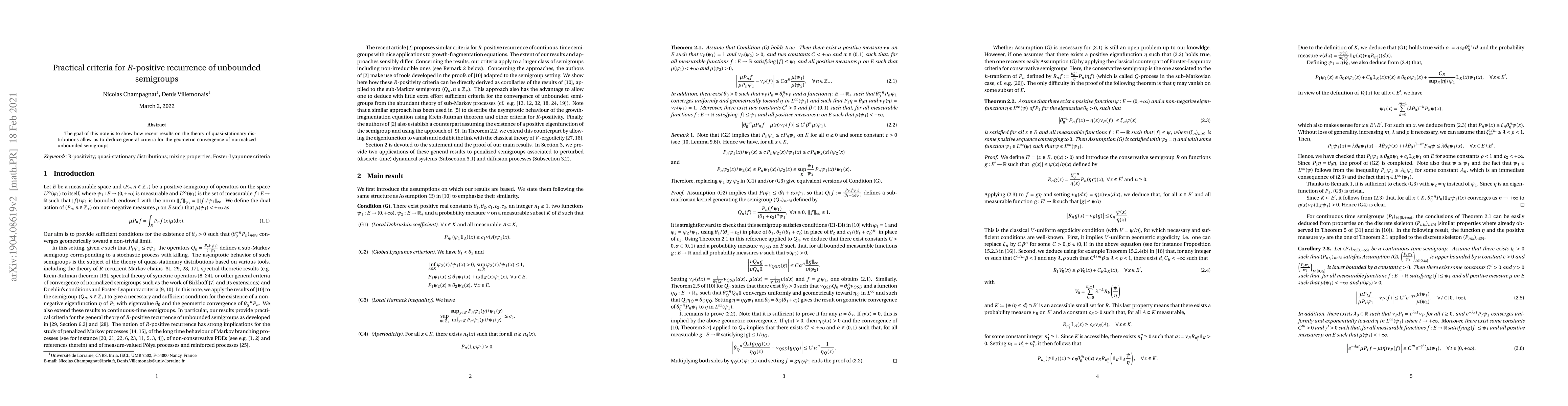 Thumbnail for Practical criteria for R-positive recurrence of unbounded semigroups