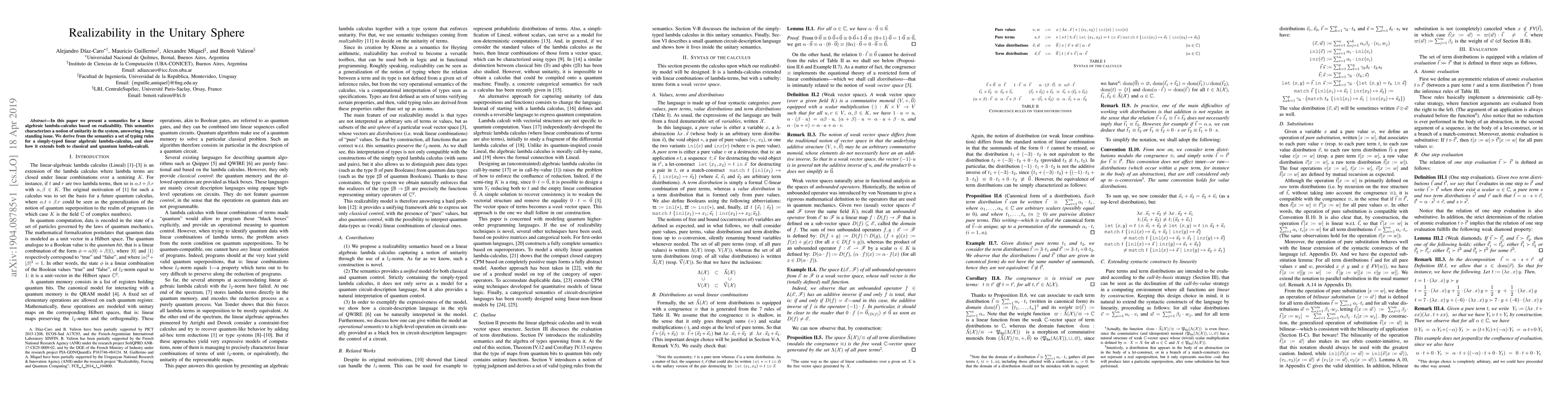 Thumbnail for Realizability in the Unitary Sphere