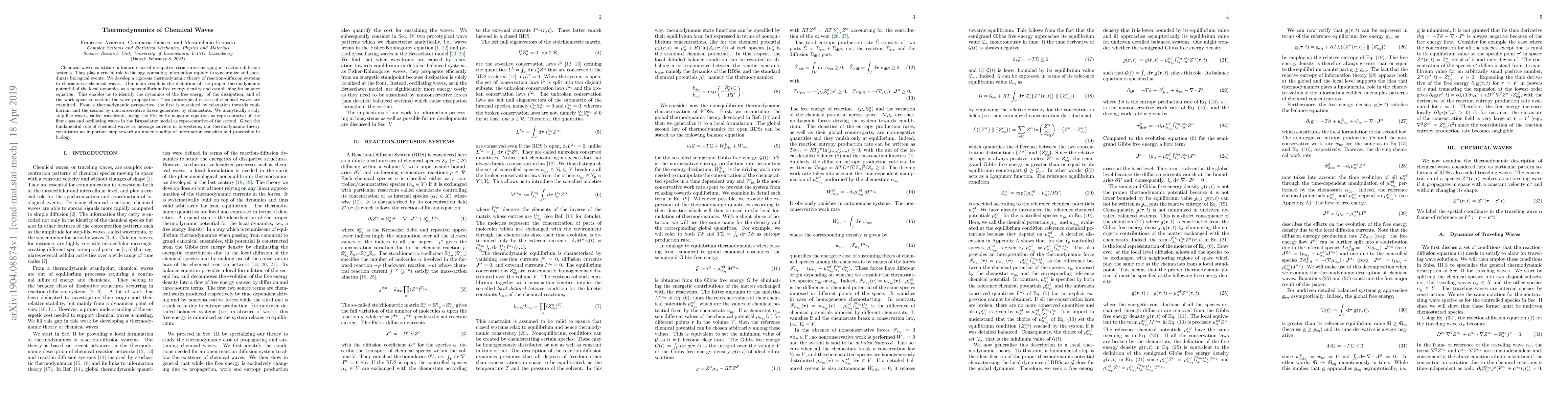 Thumbnail for Thermodynamics of Chemical Waves