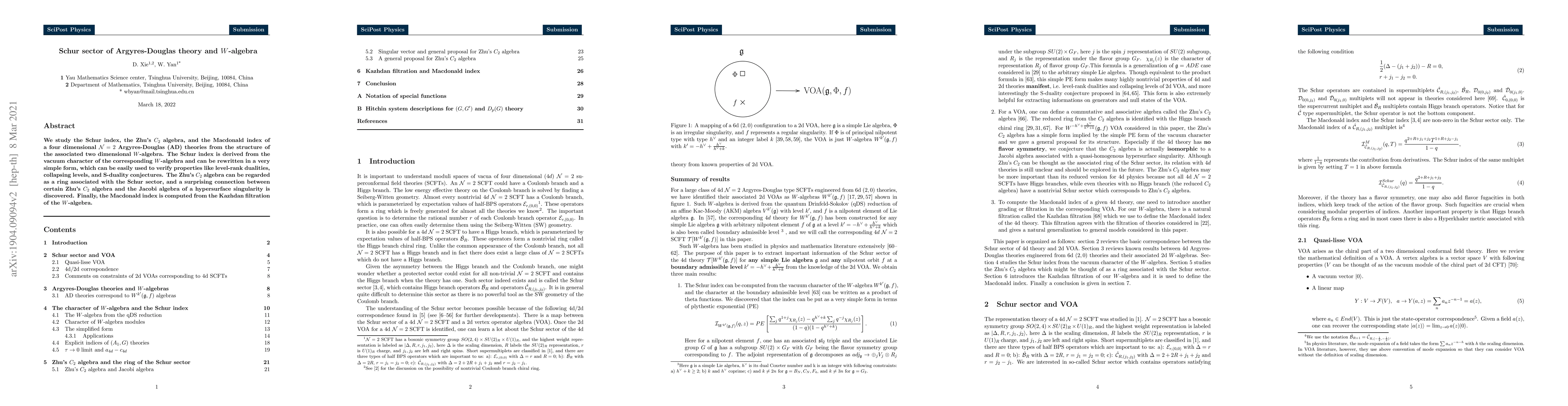Thumbnail for Schur sector of Argyres-Douglas theory and $W$-algebra