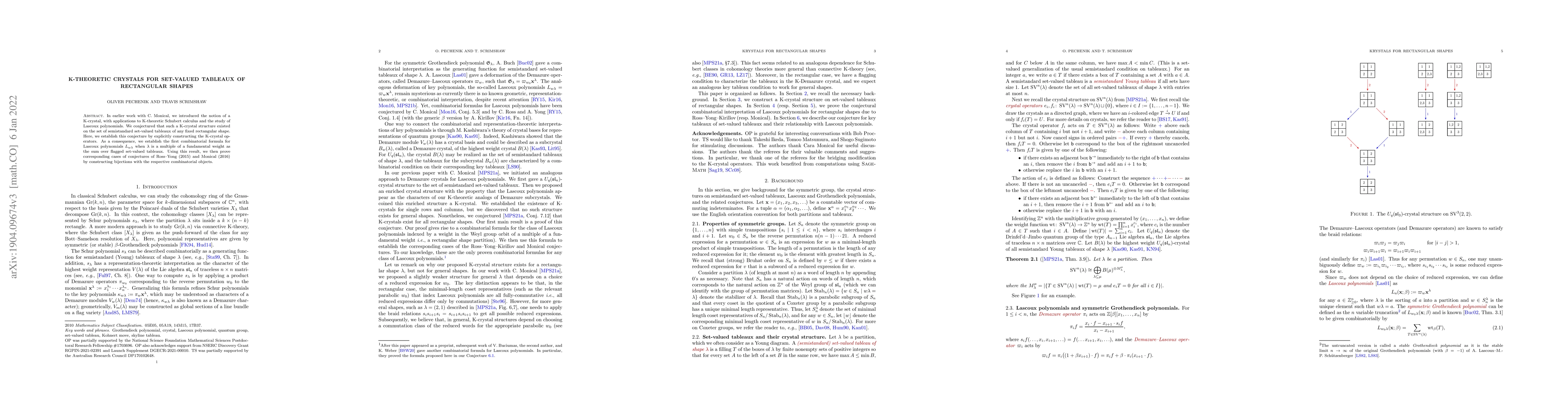 Thumbnail for K-theoretic crystals for set-valued tableaux of rectangular shapes