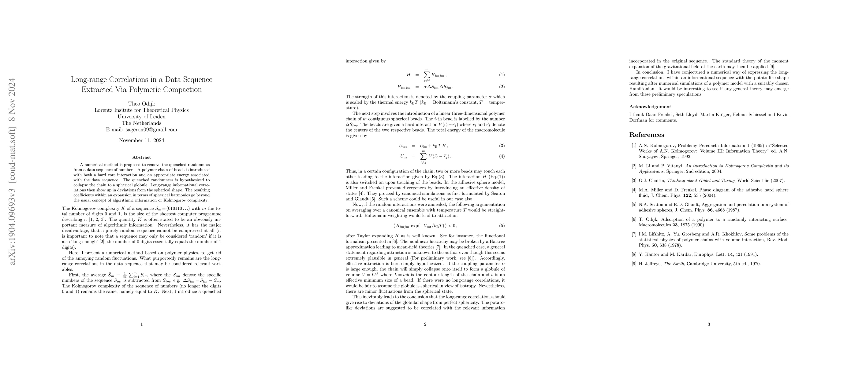 Thumbnail for Long-range Correlations in a Data Sequence Extracted Via Polymeric
  Compaction