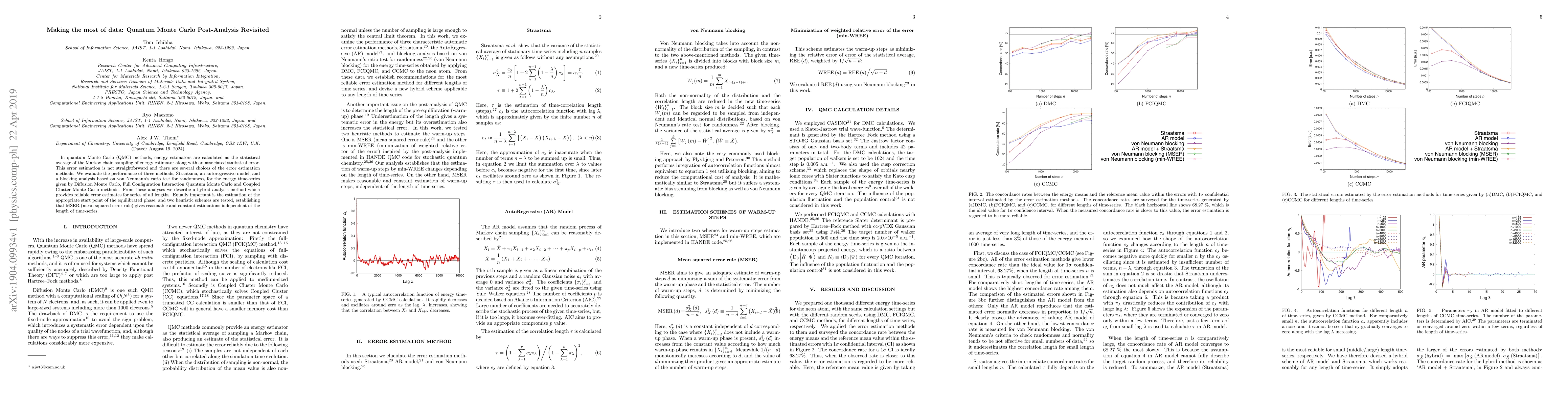 Thumbnail for Making the most of data: Quantum Monte Carlo Post-Analysis Revisited
