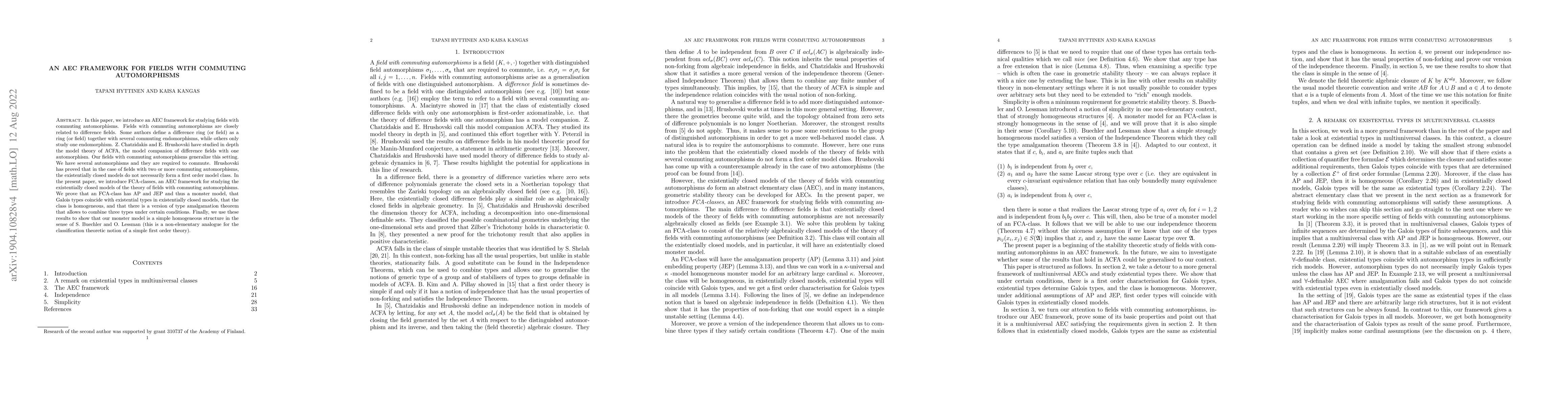 Thumbnail for An AEC framework for fields with commuting automorphisms
