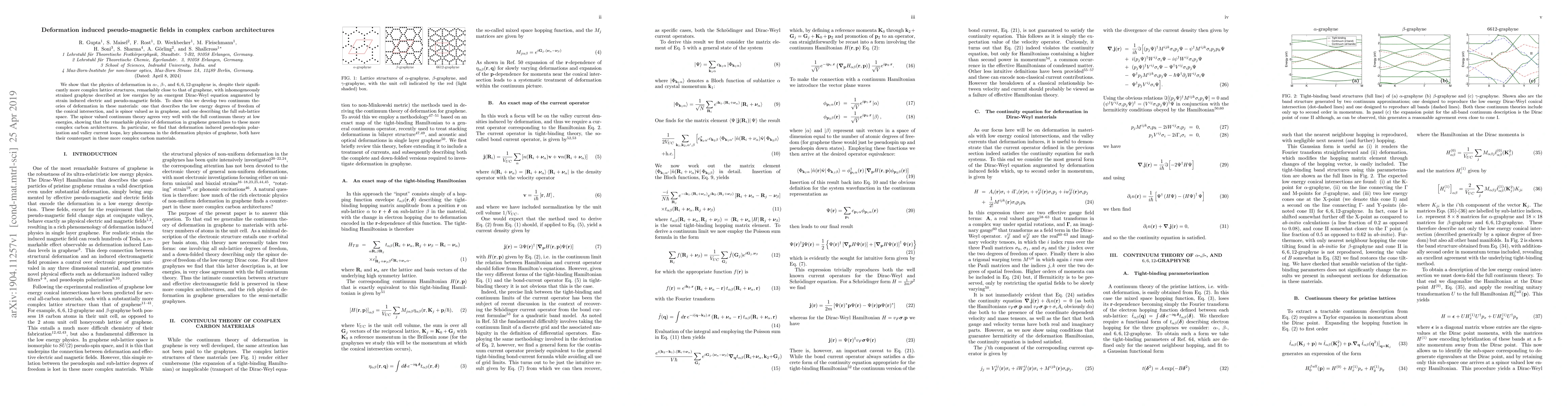 Thumbnail for Deformation induced pseudo-magnetic fields in complex carbon
  architectures