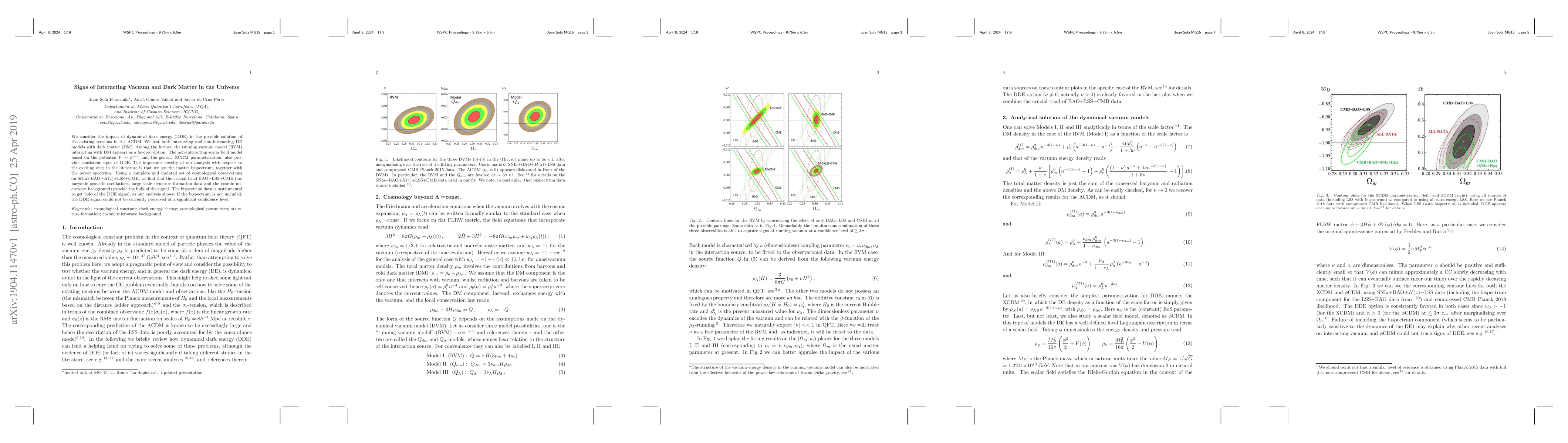Thumbnail for Signs of Interacting Vacuum and Dark Matter in the Universe