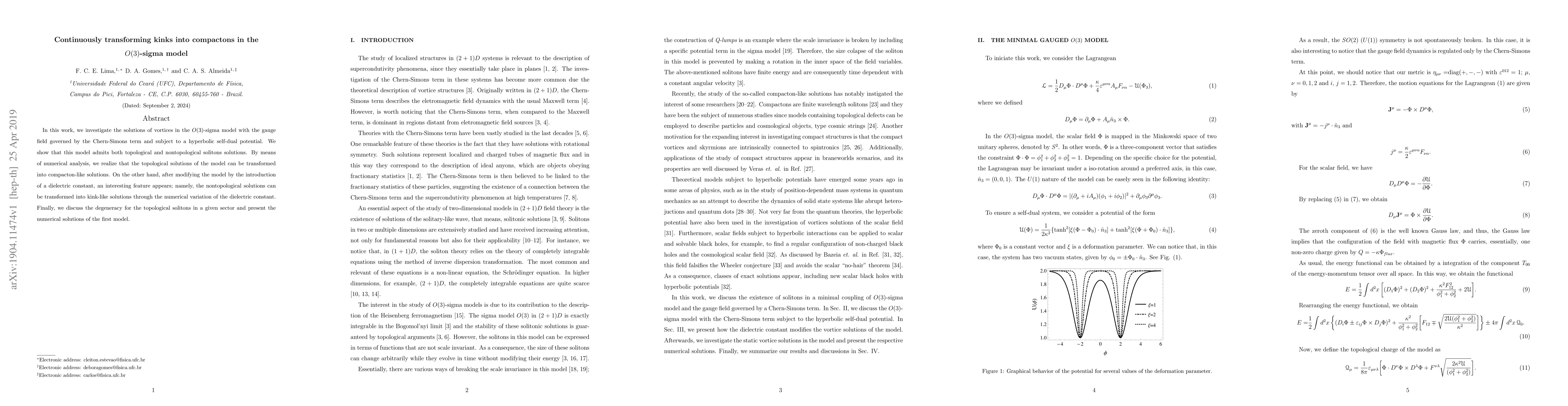 Thumbnail for Continuously transforming kinks into compactons in the O(3)-sigma model