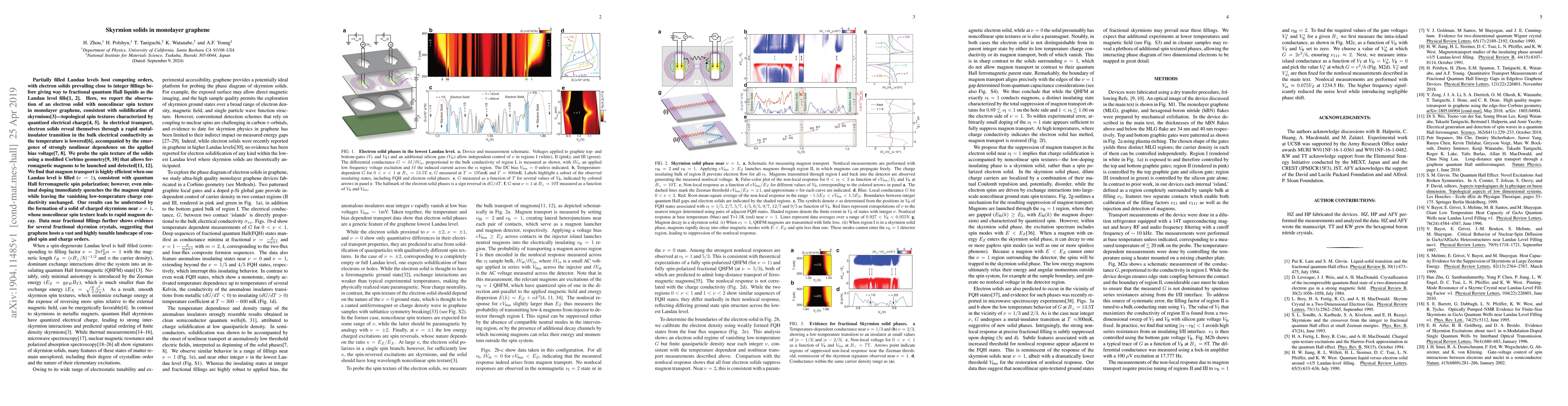 Thumbnail for Skyrmion solids in monolayer graphene